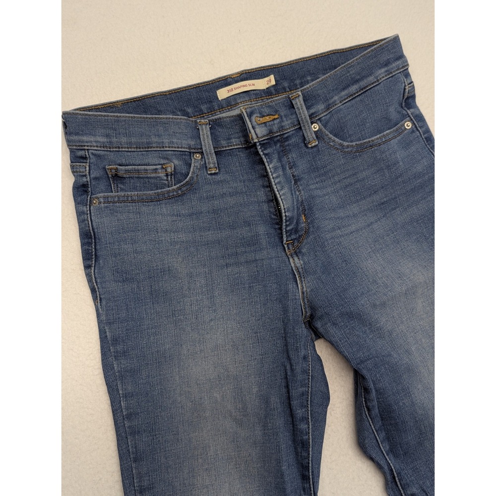 Levis 312 Shaping Slim Jeans Womens 29x32 Medium Wash Blue Western